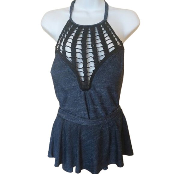 Blue 2 Piece Swimsuit Bathing Suit Size 1X NEW NWOT - Picture 3 of 9